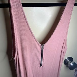 Pink tight long dress